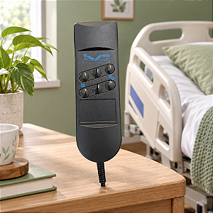 Controle com Fio 6 Botões P/ Cama Motorizada + Cabo X - Okimat