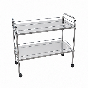 Carro para Curativo Simples em Aço Inox - Salutem