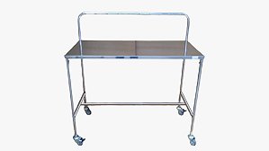 Mesa Instrumental com Varal em Inox - Salutem Móveis Hospitalares