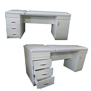 Mesa Para Massagem em MDF com 2 Modulos - Salutem Móveis Hospitalares