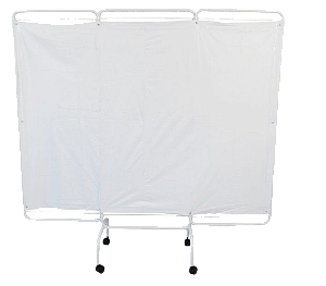 Biombo Hospitalar 3 Faces em Vinil com Rodízios Remanufaturado - Salutem