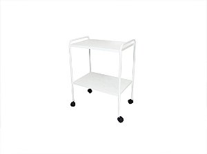 Mesa Auxiliar em Pintura Epóxi 90x50x80cm com Rodizio Remanufaturado - Salutem