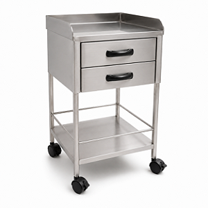 Mesa Auxiliar de Anestesia Aço Inox 40x40x100cm com Rodízio Remanufaturado - Salutem