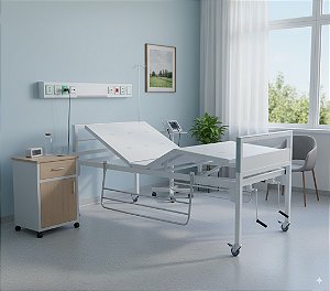 Cama Hospitalar Fowler Luxo c/ Grades S-0200 - Salutem