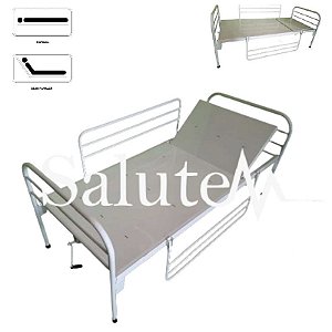 Cama Hospitalar Com Cabeceira e Grades Móvel - Salutem S-8385