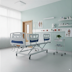 Cama Hospitalar Fowler C/ Elevação 3 Manivelas - Salutem