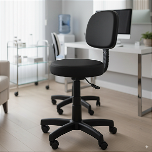 Banco Giratório Estofado - Salutem