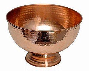 Bowl de Cobre Martelado 1 Lt - Com Pé