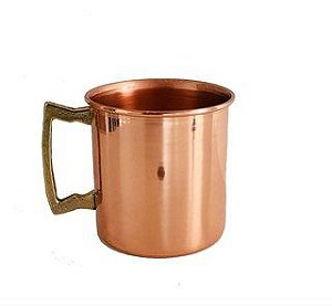 Caneca de Cobre 340 Ml Alça em Bronze