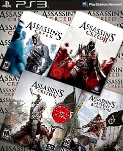 Assassins Creed Quadrilogia (1+2+3+Black Flag) PS3 Psn Midia Digital