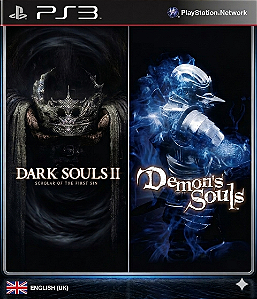 Dark Souls 2 Scholar e Demons Souls Dual Pack em inglês Ps3 Psn Mídia Digital