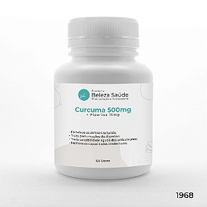 Curcuma 500mg + Piperina 15mg Saúde Física e Mental - 120 doses