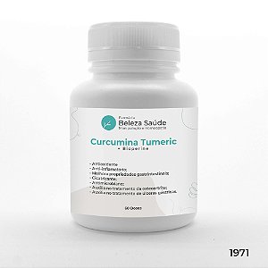 Curcumina Tumeric + Bioperine - Antioxidante - 60 doses