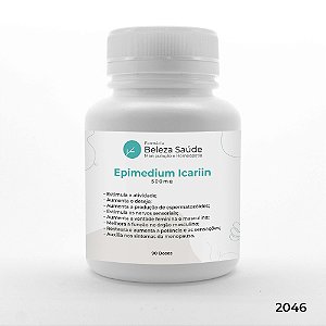 Epimedium Icariin 500mg Aumento do Desempenho - 90 doses