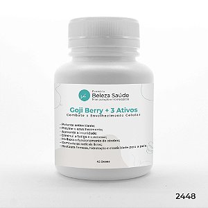 Goji Berry + 3 Ativos - Combate o Envelhecimento Celular - 45 doses