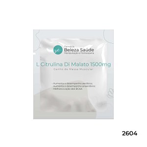 L Citrulina Di Malato 1500mg - Ganho de Massa Muscular - 120 doses