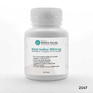 Kelp Iodine 150mcg : Auxilia Restaurar a Função da Tireoide - 120 doses