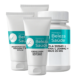 Kit Anti Melasma 3 : Oli Ola + Flor De Margarida + Arbutim + Protetor Solar - 30 doses