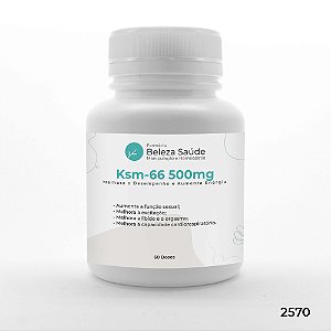Ksm-66 500mg - Ativo Melhora o Desempenho e Aumenta Energia - 60 doses