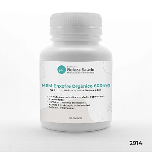 Msm Enxofre Orgânico 800mg Para Cabelos e Unhas - 150 doses