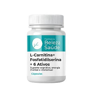 L-Carnitina + Fosfatidilserina + 6 Ativos - 60 doses