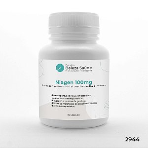 Niagen 100mg - Booster mitocondrial Anti Envelhecimento - 90 doses
