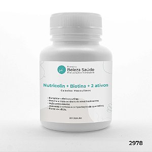 Nutricolin + Biotina + 2 Ativos - Cabelos Masculinos - 60 doses
