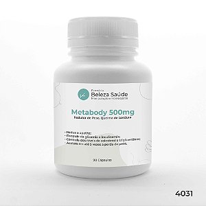 Metabody 500mg : Redutor de Peso, Queima de Gordura 90 Cápsulas