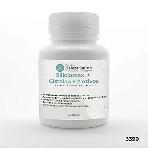 Siliciumax + Cisteína + 2 Ativos - Cabelos e Unhas Saudáveis - 45 Cápsulas