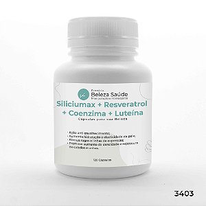 Siliciumax + Resveratrol + Coenzima + Luteína - Cápsulas para sua Beleza - 120 Cápsulas