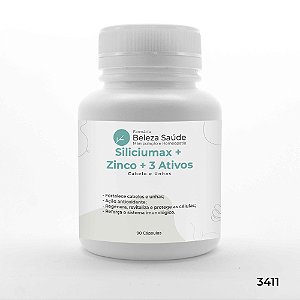 Siliciumax + Zinco + 3 Ativos - Cabelo e Unhas - 90 Cápsulas