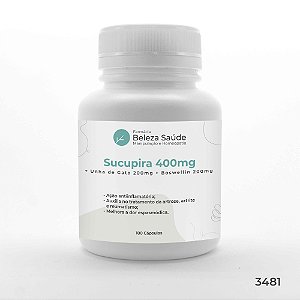 Sucupira + Unha De Gato + Boswellin - 180 Cápsulas