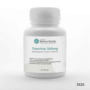 Teacrine 100mg Desempenho Físico e Mental - 60 Cápsulas