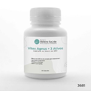 Vitex Agnus + 3 Ativos - Controla os Sinais da TPM - 90 Cápsulas
