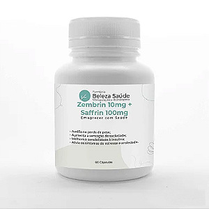 Zembrin 10mg  + Saffrin 100mg : Emagrecer com Saúde - 60 Cápsulas
