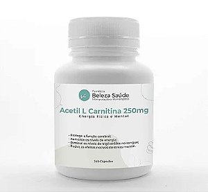 Acetil L Carnitina 250mg -  Energia Física e Mental - 240 Cápsulas