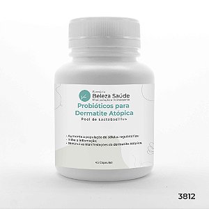 Probióticos para Dermatite Atópica - Pool Lactobacillus - 45 Cápsulas