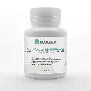 Metilfolato B9 1000mcg + Metilcobalamina B12 1000mcg  + B6 100mg - 240 Doses