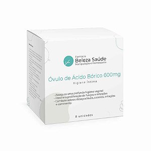Óvulo de ácido bórico 600 mg - Higiene Íntima Candidíase : Grau Farmacêutico 8 unidades