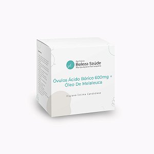 Óvulos Ácido Bórico 600mg + Óleo De Melaleuca - Higiene Íntima Candidíase : Grau Farmacêutico 15 unidades