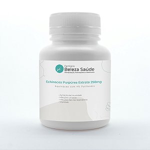 Echinacea Purpúrea Extrato 250mg ( Equinácea com 4% Polifenóis ) : Aumento da Imunidade, Reforço Antiviral - 180 doses