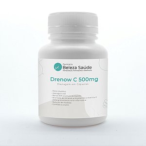 Drenow C 500mg  - Drenagem em Cápsulas Uso Diário Anti Celulite - 60 doses