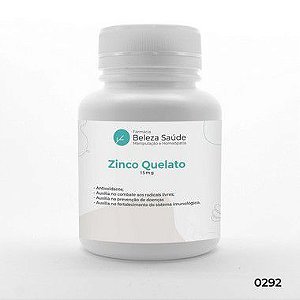 Zinco Quelato 15mg : Saúde Corporal, Sistema Imunológico, Antioxidante