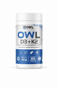 OWL Vitamina D3 + K2 60 cápsulas 500mg | Alta Absorção