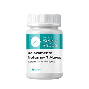 Relaxamento Feminino Noturno + 7 Ativos 60 Cápsulas | Suporte para Menopausa