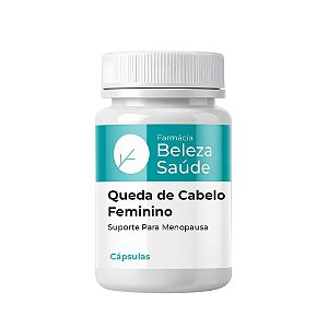 Queda de Cabelo Feminina + 8 Ativos 60 Cápsulas | Suporte para Menopausa