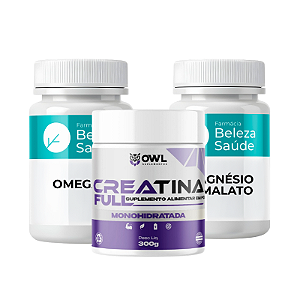 KIT Herói da Academia - creatina + ômega 3 + magnésio dimalato