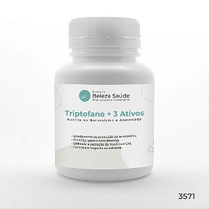 Triptofano + 3 Ativos - Auxilia no Nervosismo e Ansiedade