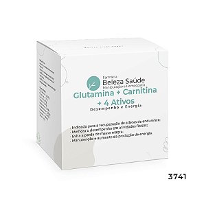 Glutamina + Carnitina + 4 Ativos - Desempenho e Energia