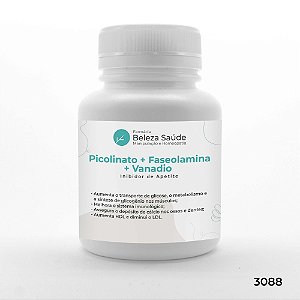 Picolinato + Faseolamina + Vanadio - Inibidor de Apetite